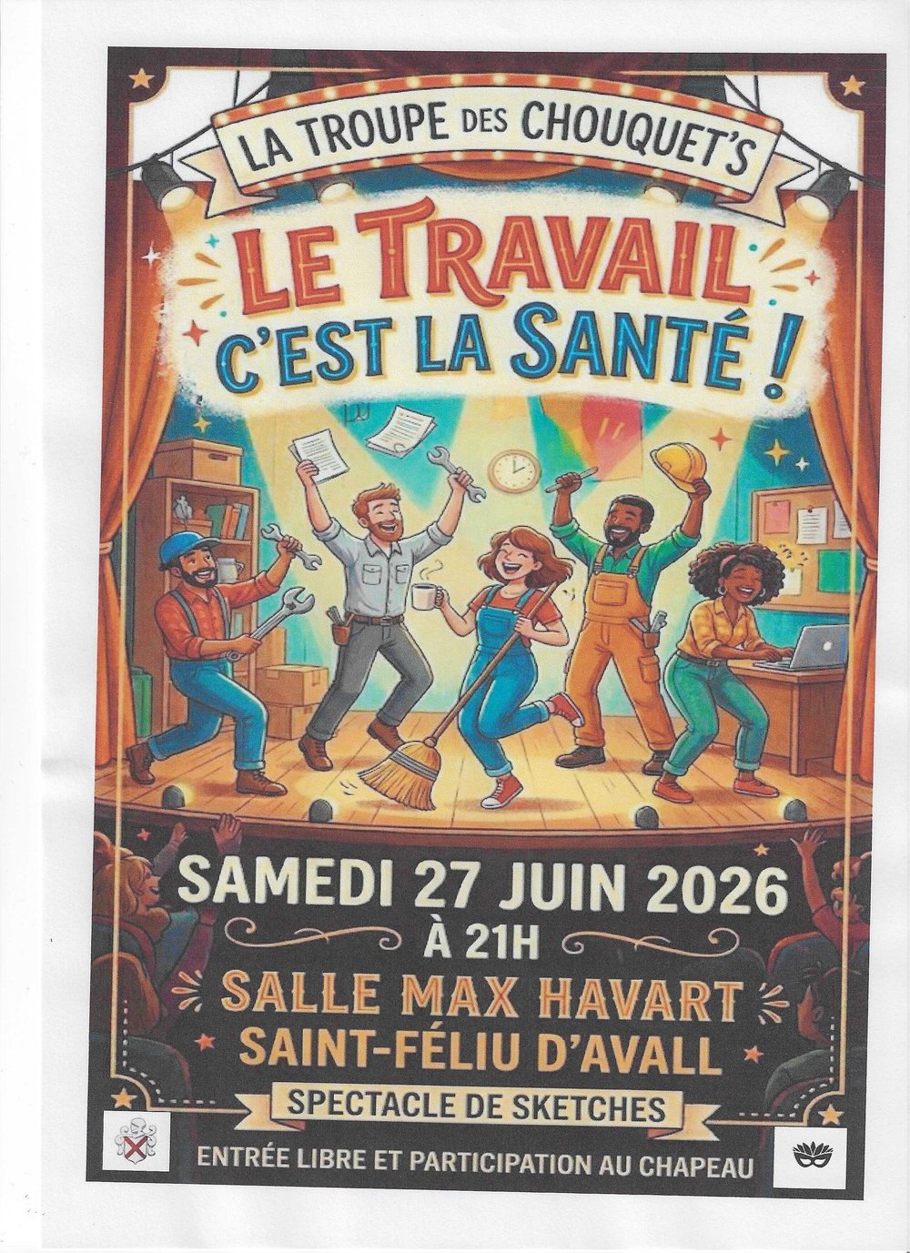 Affiche Le travail, c'est la santé !
